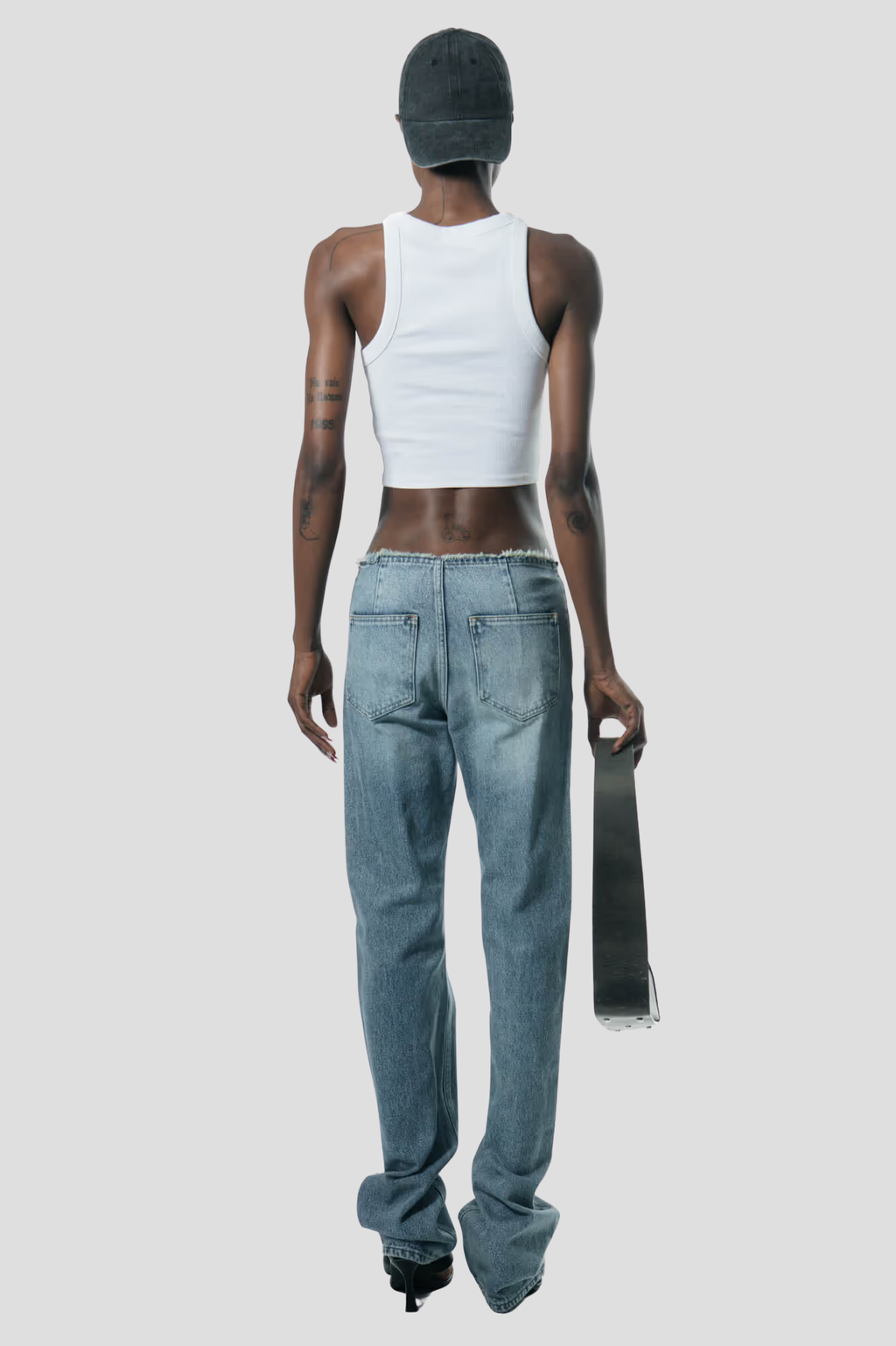 Raw Edge | Mid Waist Relaxed Tall Jeans | 100% cotton