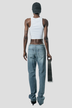 Raw Edge | Mid Waist Relaxed Tall Jeans | 100% cotton