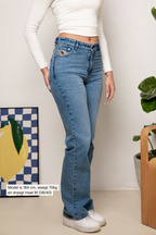 High Waist Straight Leg Jeans Tall | Regular Blue | 100% Cotton