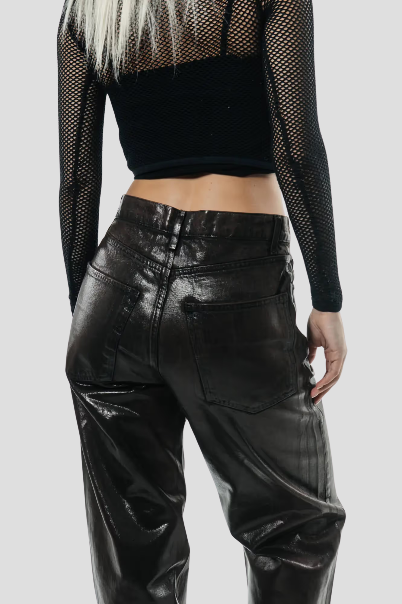 Glossy Brown | Mid Waist Wide-Leg Tall Jeans | 100% cotton