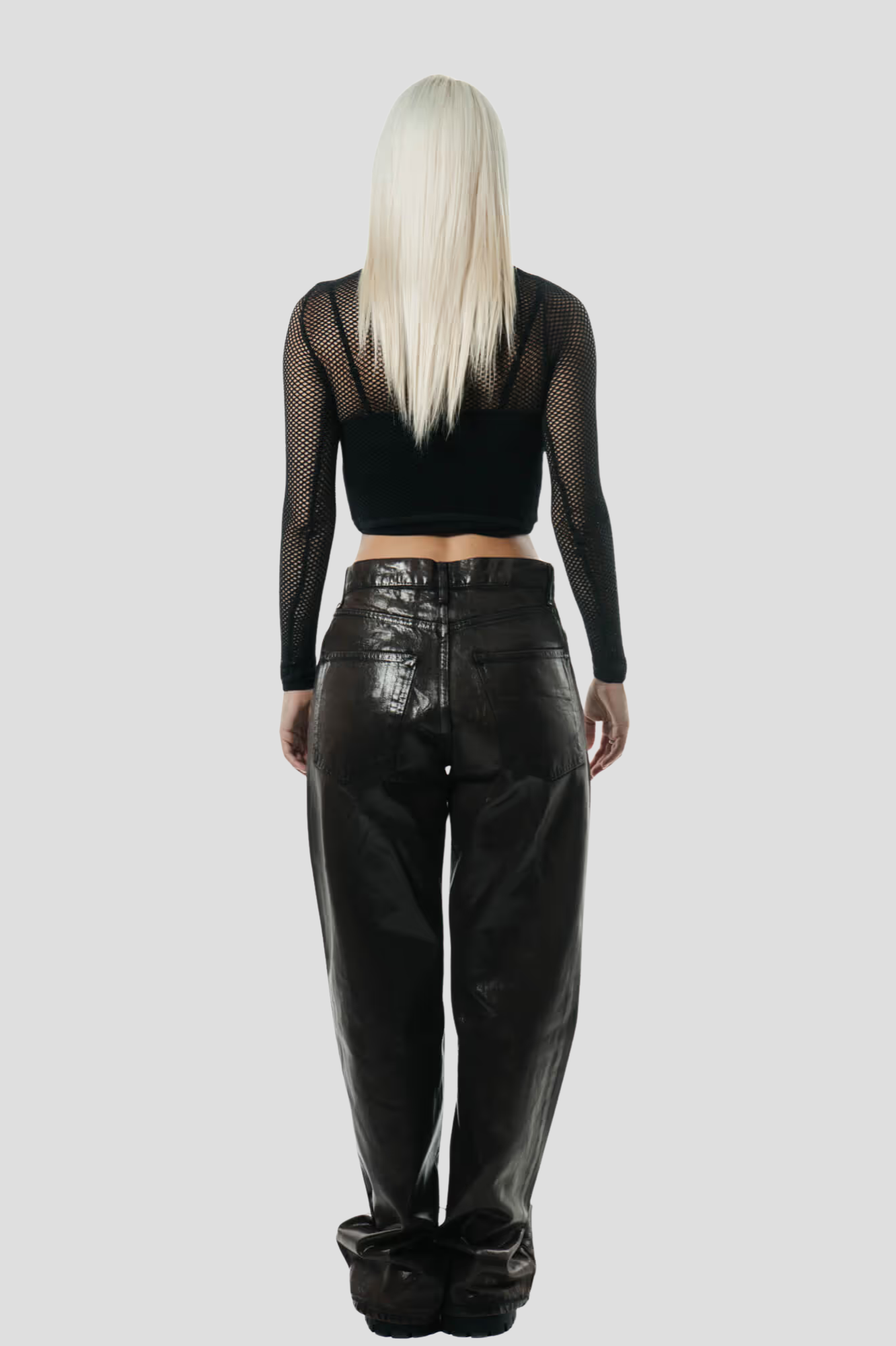 Glossy Brown | Mid Waist Wide-Leg Tall Jeans | 100% cotton