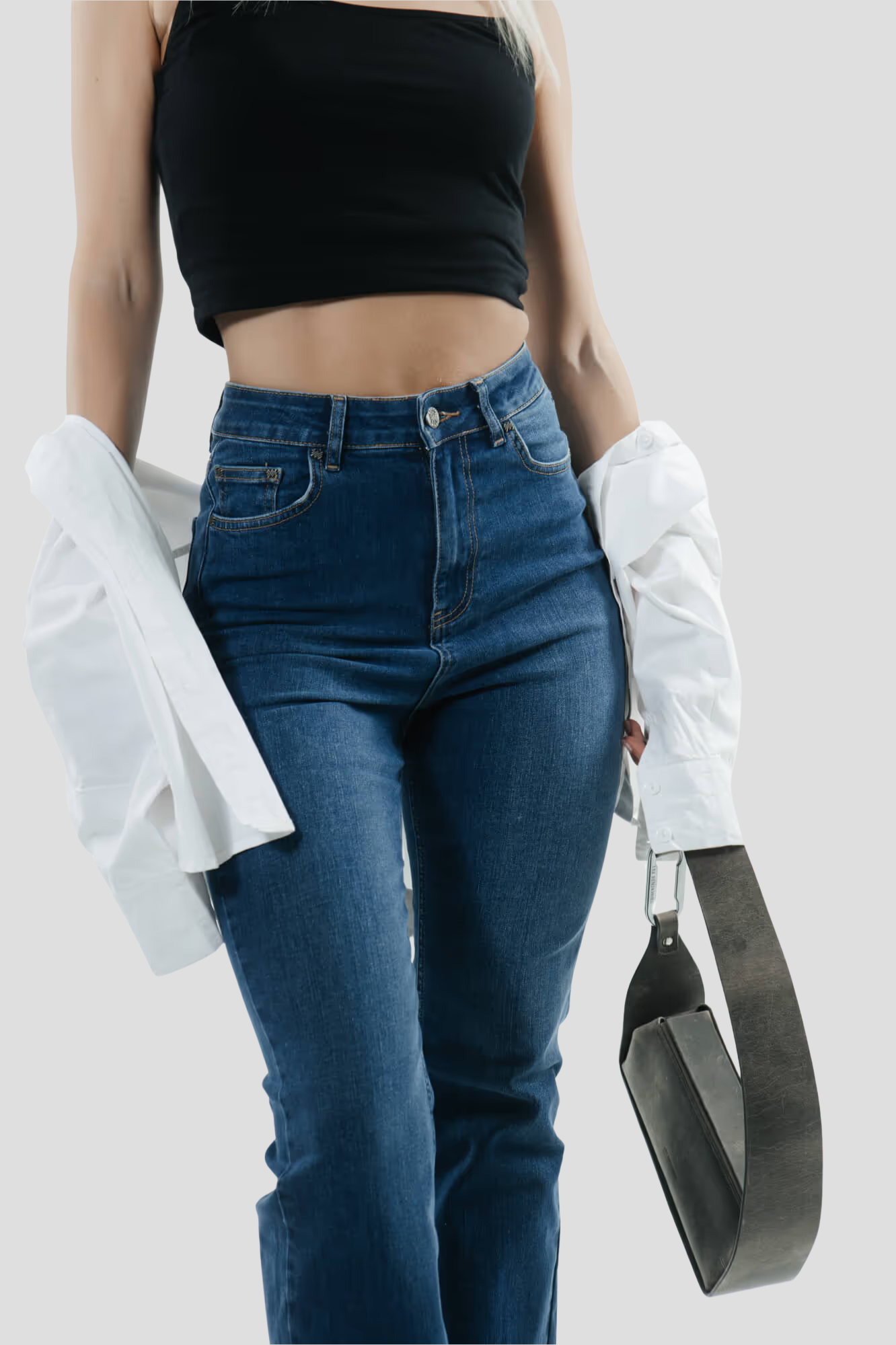 Classic Indigo | High Waist Soft Flare Tall Jeans | 99% cotton