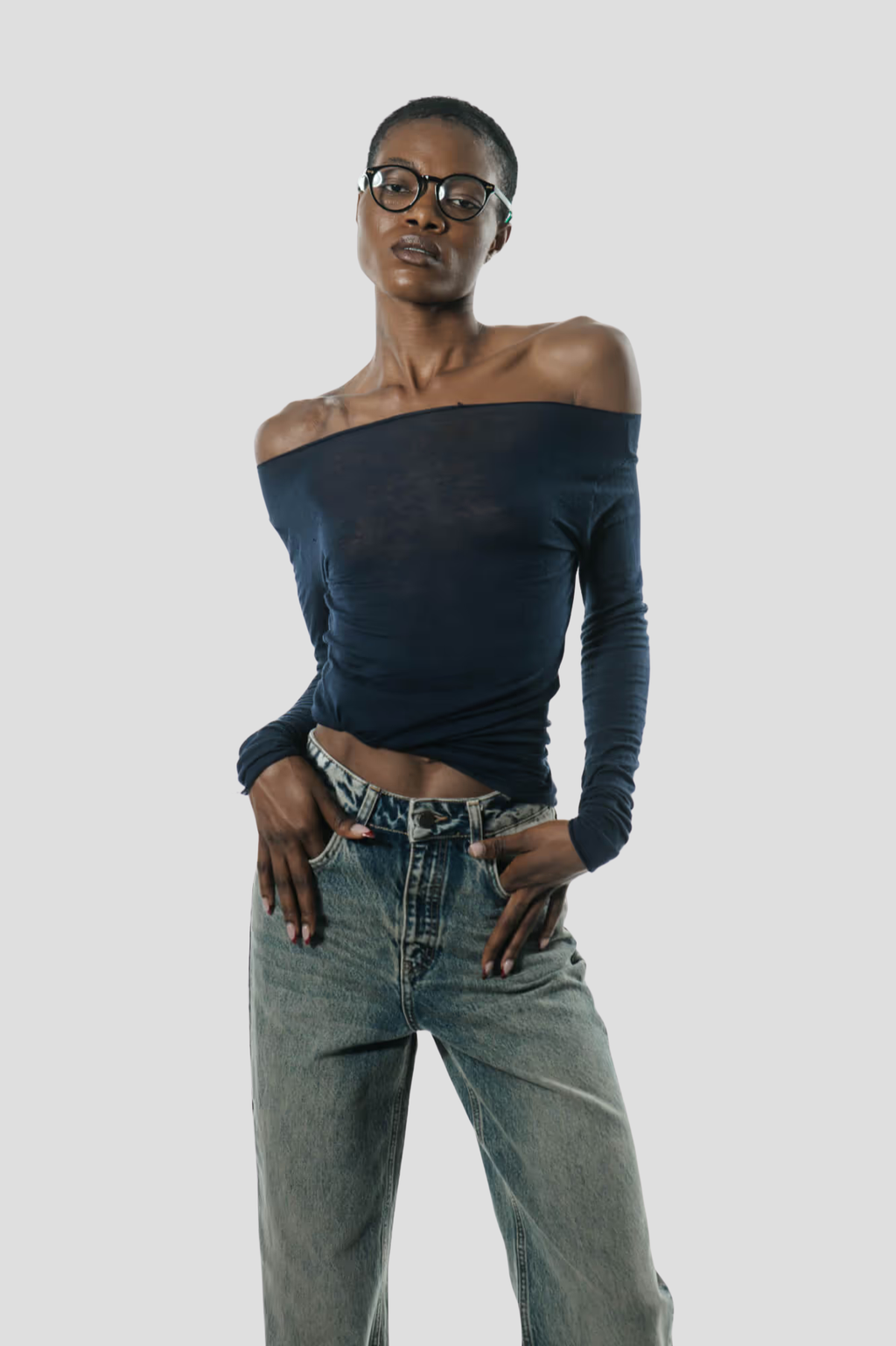 Vintage Washed | Mid Waist Straight-Leg Tall Jeans | 100% cotton