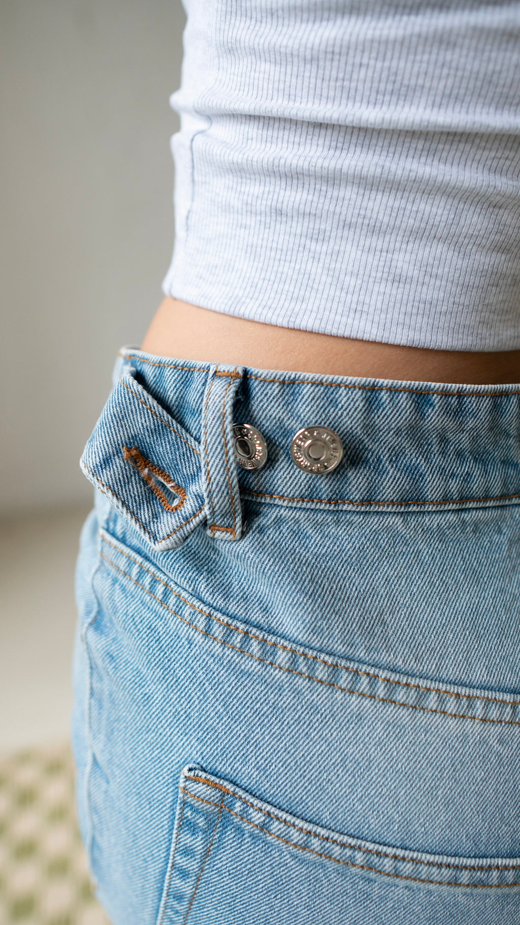 High Waist Straight Leg Jeans Tall | Light Blue | 100% Cotton