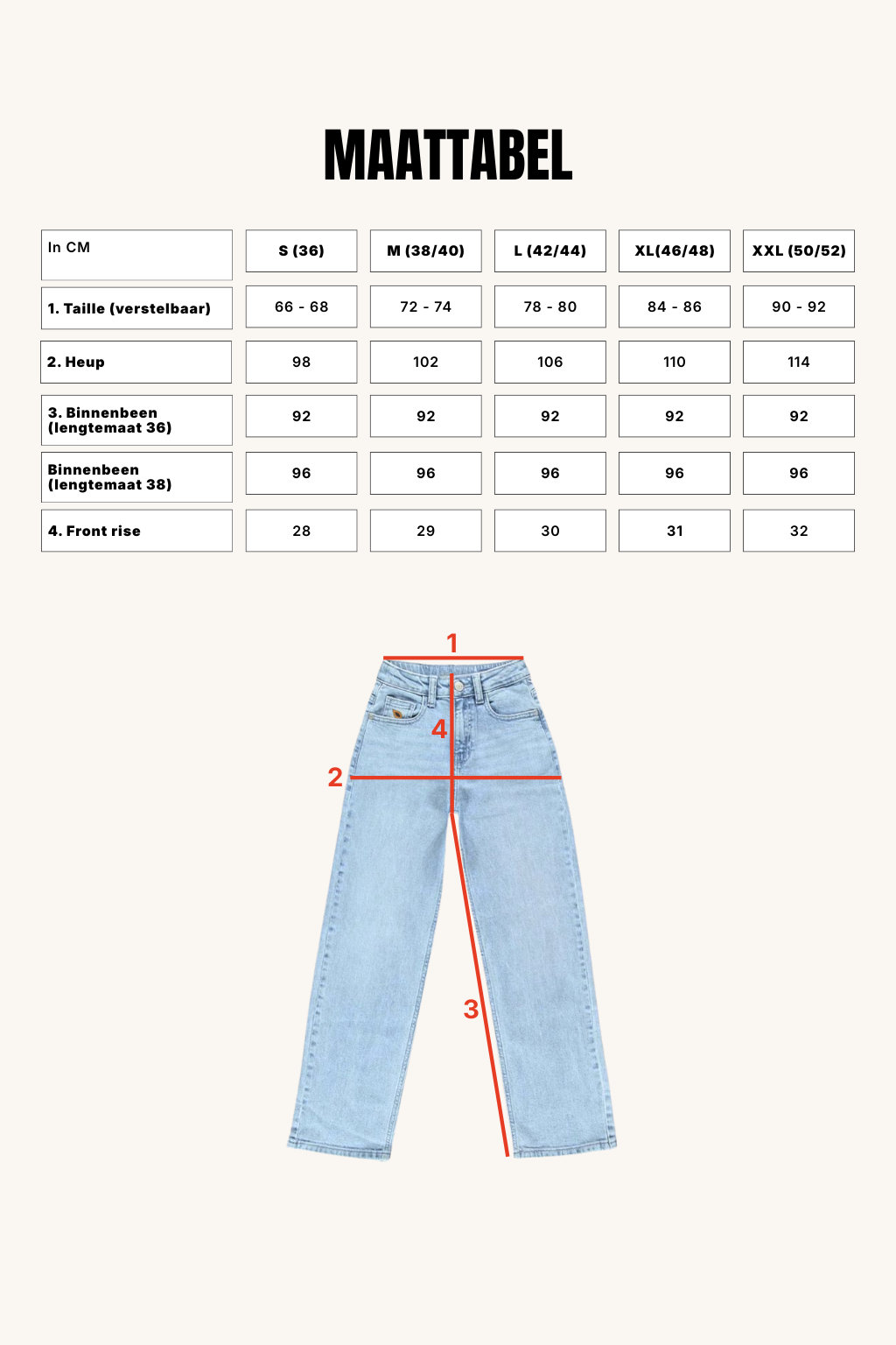 High Waist Straight Leg Jeans Tall | Regular Blue | 100% Cotton
