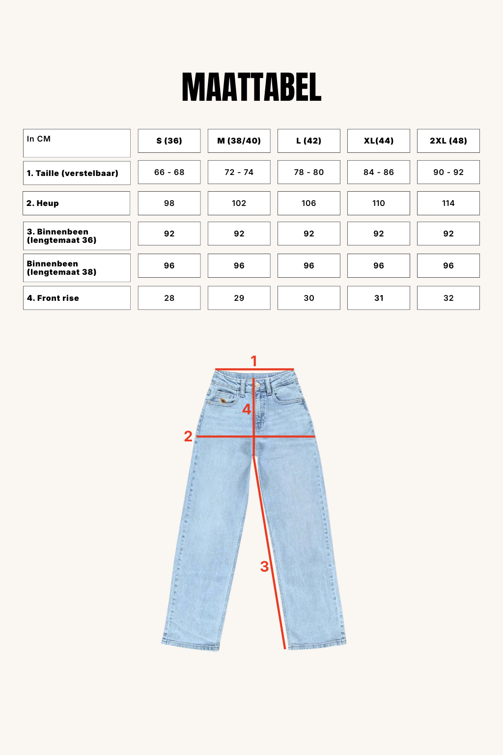 High Waist Straight Leg Jeans Tall | Regular Blue | 100% Cotton
