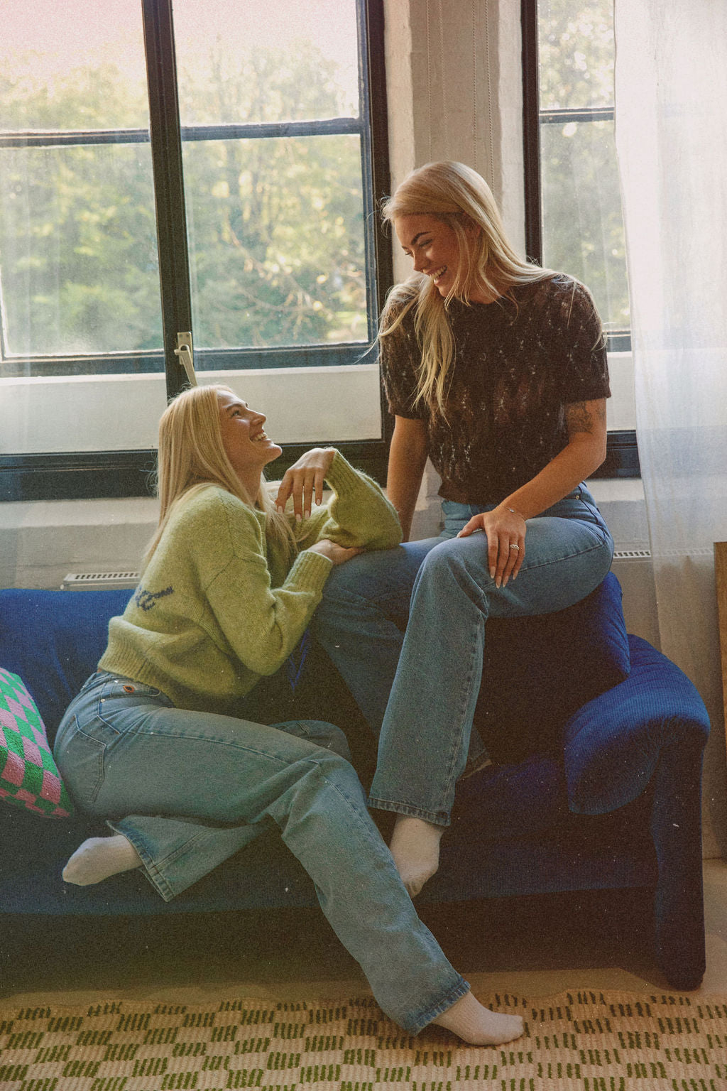 High Waist Straight Leg Jeans Tall | Light Blue | 100% Cotton