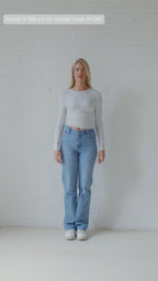 High Waist Straight Leg Jeans Tall | Regular Blue | 100% Cotton