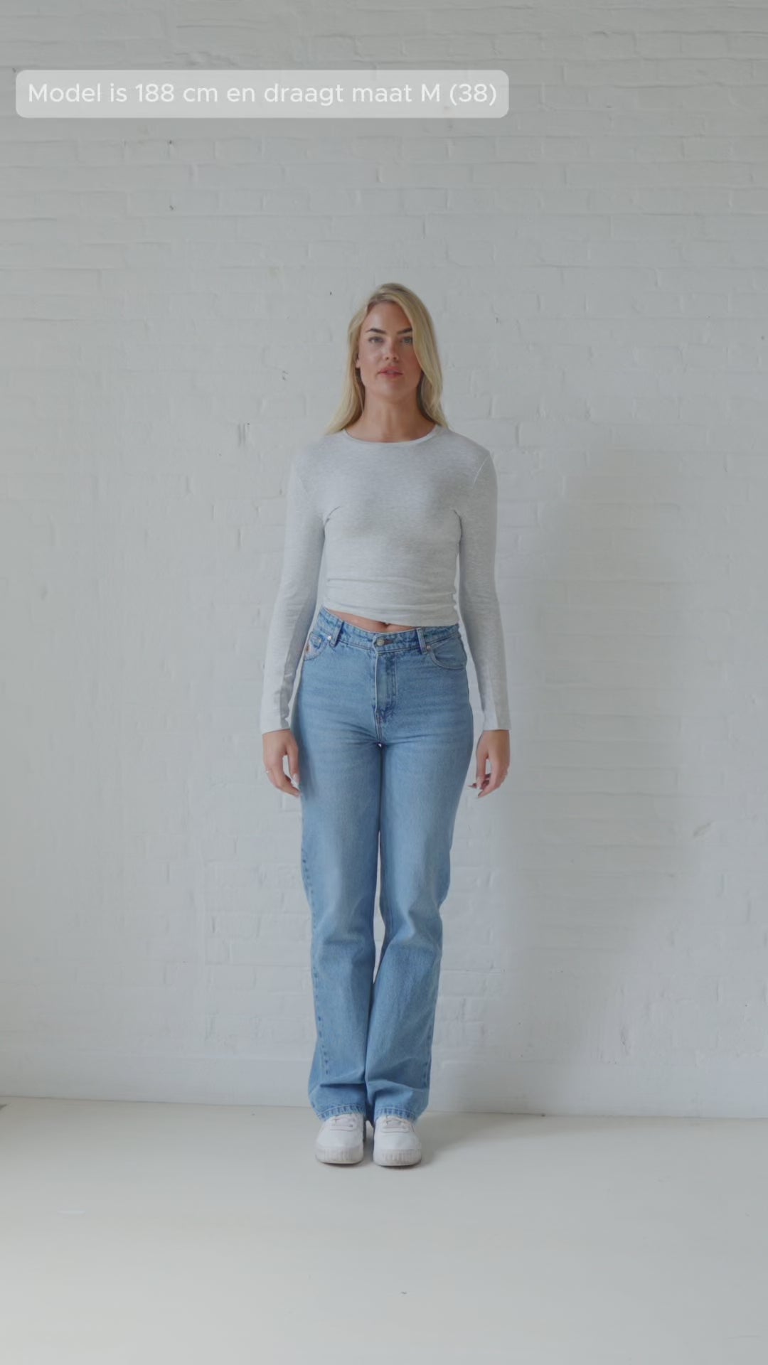 High Waist Straight Leg Jeans Tall | Regular Blue | 100% Cotton