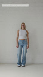 High Waist Straight Leg Jeans Tall | Light Blue | 100% Cotton