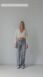 High Waist Straight Leg Jeans Tall | Light  Grey | 100% Cotton